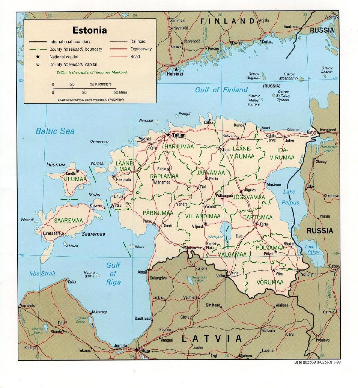 خريطة إستونيا خريطة الموقع