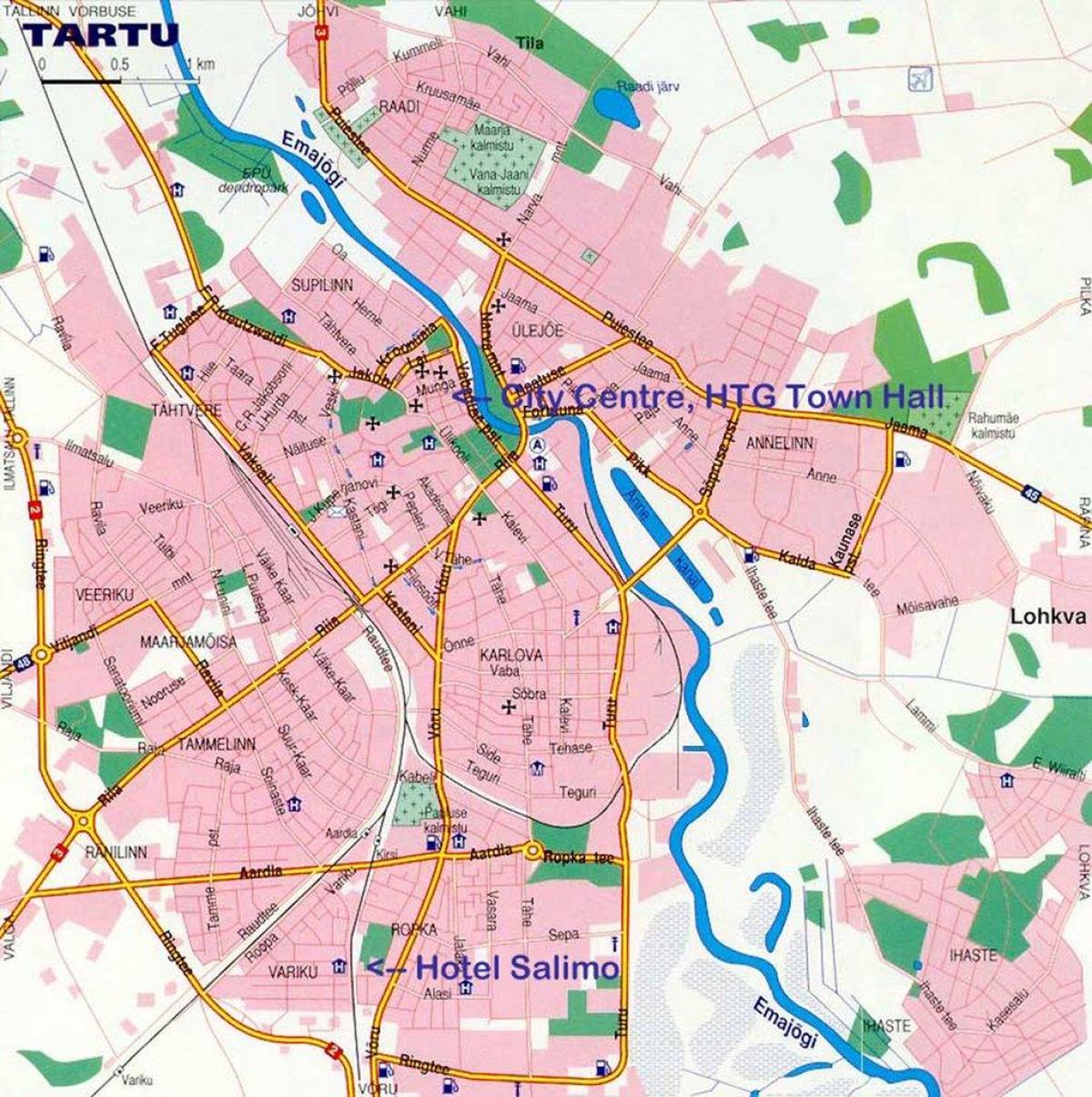 خريطة تارتو إستونيا