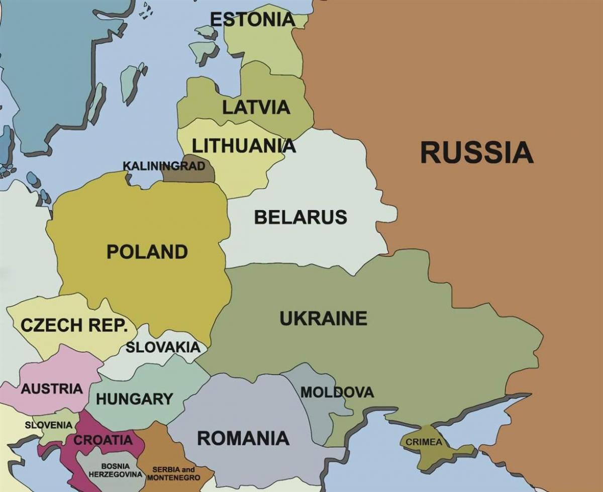 خريطة خريطة إستونيا الدول المحيطة
