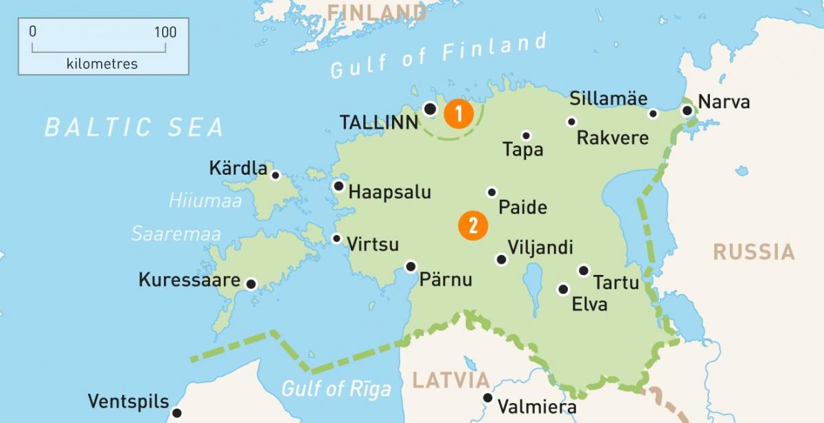 خريطة إستونيا